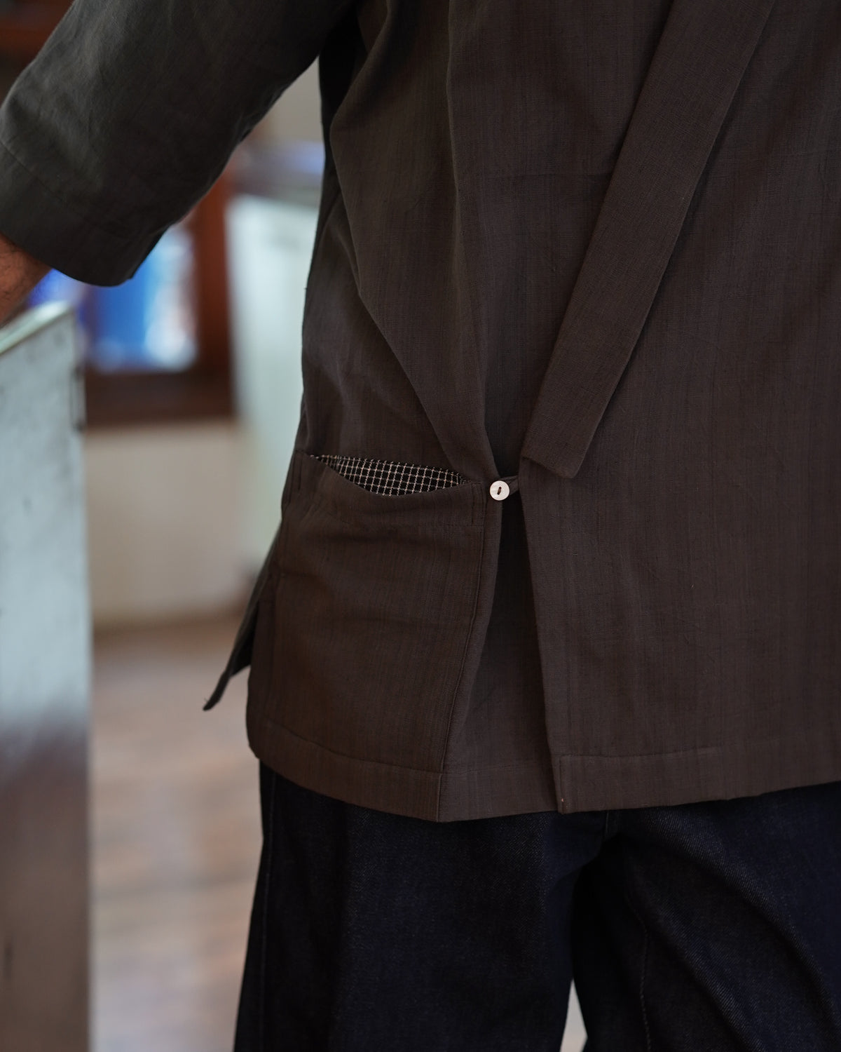 मलनाड White & Black Jacket